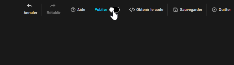 Activez la publication du formulaire