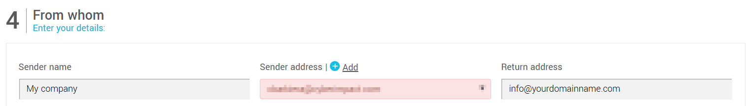 Return address (mailing configuration)