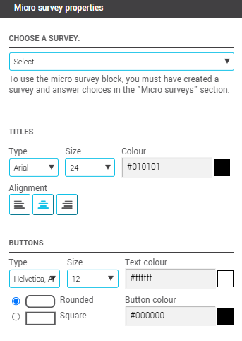 Micro survey properties