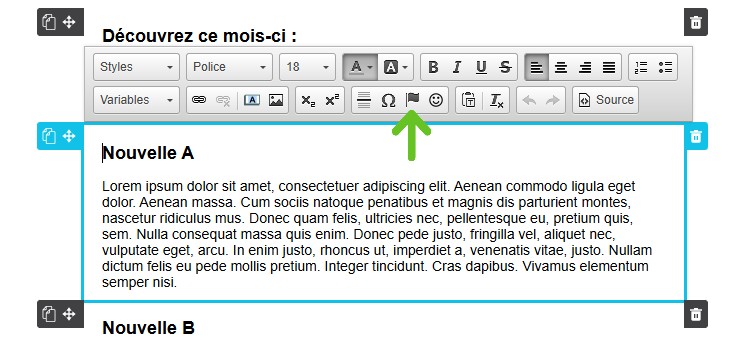 Sélectionner le drapeau