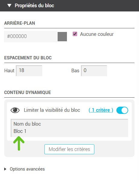 Personnaliser le nom de son bloc
