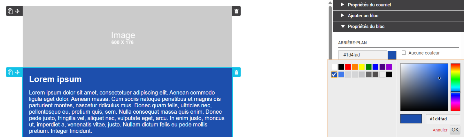 Couleur d'arrière plan