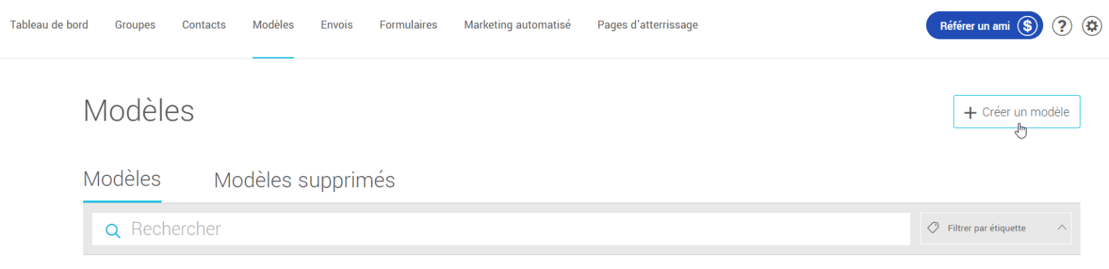 Créer un nouveau modèle
