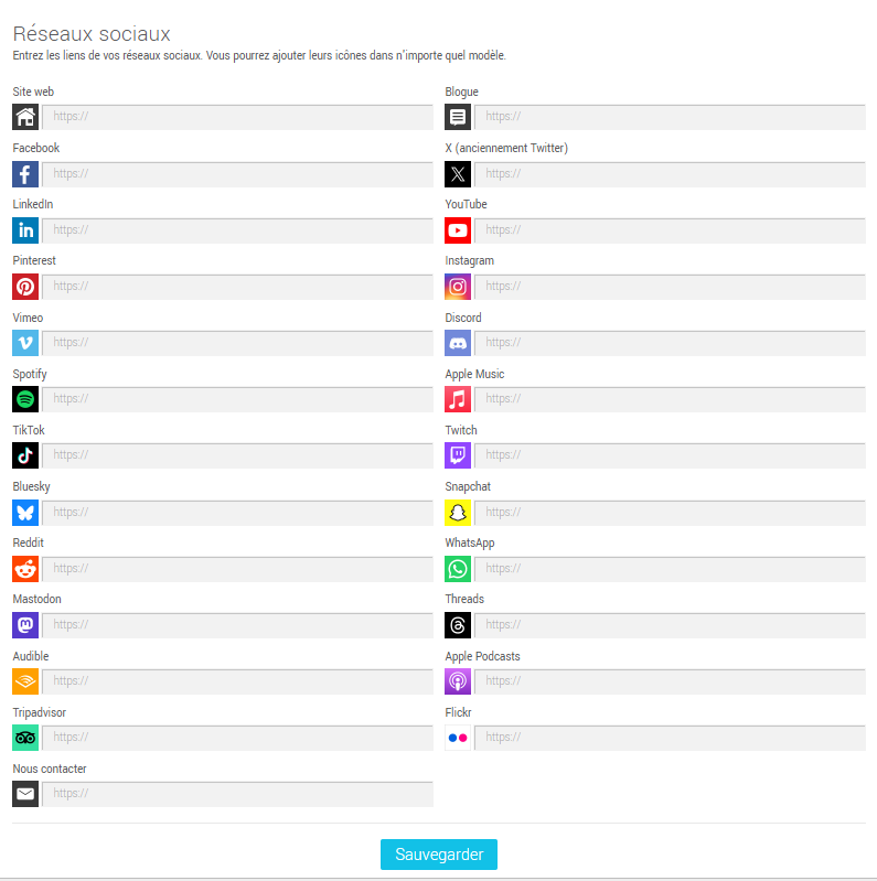 Insérer vos réseaux sociaux